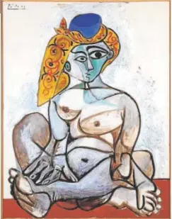  ?? SUCESIÓN PABLO PICASSO, VEGAP, MADRID, 2022 ?? A la izquierda, ‘Mujer desnuda con sombrero turco’ (1955)//