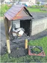  ??  ?? The Wee Library, which was around the size of a bird house, is looked after by locals in College Street.