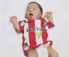  ??  ?? Roker in his first Sunderland shirt.