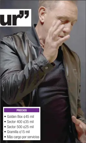  ??  ?? Franco De Vita viene con su gira “Libre Tour”. Cortesía RPMTV/La República