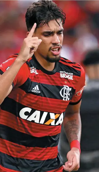  ?? GILVAN DE SOUZA/FLAMENGO-27/5/2018 ?? Em alta. Lucas Paquetá, um dos destaques da arrancada, fez belo gol diante do Inter