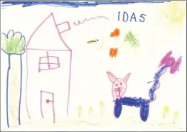  ??  ?? Den här bilden kommer från Ida Karhinen, som är 5 år och bor i Sibbo. Ida väntar på allt vackert och färggrant som kommer med våren och värmen.