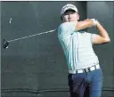  ?? WILF THORNE/ THE ASSOCIATED PRESS ?? Sung Kang follows through on his shot from the first tee Friday in the second round of the Shell Houston Open. He shot 9-under-par 63 for a tournament-record 16-under 128 total and a six-stroke lead.