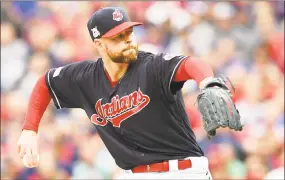  ?? Jason Miller / Getty Images ?? Indians ace Corey Kluber will take the mound for Wednesday’s Game 5 of the ALDS against the Yankees in Cleveland.