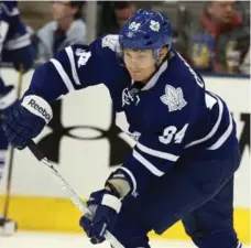  ?? STEVE RUSSELL/TORONTO STAR ?? Leafs centre Mikhail Grabovski signed a five-year extension Tuesday and then suited up to face the Boston Bruins at the Air Canada Centre.