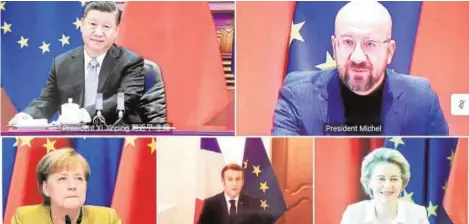  ?? EP ?? Cumbre telemática entre el presidente chino, Xi Jinping, y varios líderes europeos