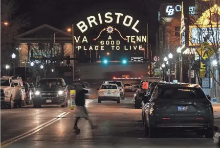  ?? PHOTOS BY MEGAN SMITH/USA TODAY ?? The invisible line down Bristol’s State Street may cleanly divide the Appalachia­n community into Tennessee and Virginia, where abortion access radically differs, but residents’ views on abortion are more complex.