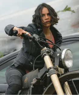  ?? UNIVERSAL PICTURES ?? Michelle Rodriguez reprises her role from the original film as Letty in “F9,” a film in the “Fast & Furious” saga.