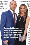  ??  ?? Amanda Byram with Julian Okines in 2015 a year after their ‘love at first sight’ meeting