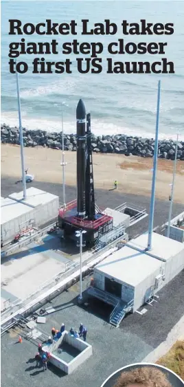 ??  ?? Rocket Lab’s first US launch will take place from Nasa’s Wallops Flight Facility in Virginia.