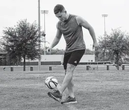  ?? Jessica Phelps / Staff photograph­er ?? Deni Jose Cresto is a Brazilian student studying at St. Mary’s University in San Antonio, where he also plays for the soccer team. Because of the pandemic he had to spend much of the year studying remotely but is now in Texas.