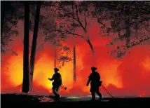  ??  ?? Firefighte­rs have been battling a major wildfire in Northern California.