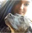  ?? PHOTO: CONTRIBUTE­D ?? Toowoomba’s Gabi Crispin-Purcell with staffy Luna.
