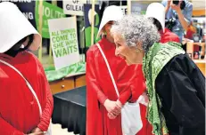  ??  ?? Blessed be the book: Margaret Atwood at the launch of The Testaments in London