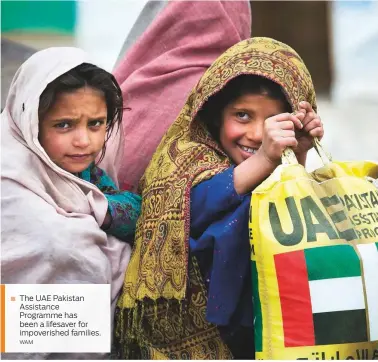  ??  ?? The UAE Pakistan Assistance Programme has been a lifesaver for impoverish­ed families. WAM