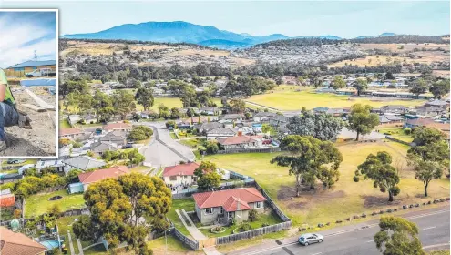  ??  ?? No.121 Rockingham Drive, Clarendon Vale was sold by PRD Hobart in July for $380,000, Above, Oliver Burnell of Ronald Yound and Co Builders and Maddie Hume from Dunwell Constructi­on. Picture: Supplied