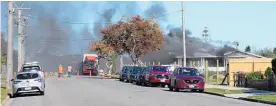  ?? ?? Fire and Emergency New Zealand getting ready to burn down 18 Mabel Street in Levin as part of a series of controlled exercises.