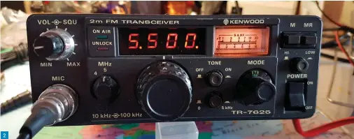  ??  ?? 2
Fig. 1: David M0TFY uses this Trio TS-700 on a regular basis. Fig. 2: Paul Beaumont G7VAK has this lovely Kenwood TR-7625. Fig. 3: Robert PA9RZ has a wonderful collection of Icom portable radios which are all used regularly.