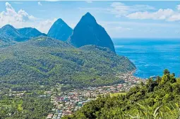  ??  ?? The beautiful island of St Lucia where the Louisys made their home
