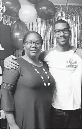 ?? TONYA BURCH PHOTO ?? Tonya Burch is shown here with her son, Tyrique Hudson. Tyrique, a Northrop Grumman software engineer, was shot dead in Glen Burnie last month. He had asked for a restrainin­g order against the man charged with murder in his death, but Judge Devy Patterson Russell denied the request.