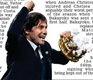  ??  ?? Crown has slipped: Conte celebrates the title last year