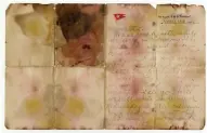  ?? PICTURE: REUTERS ?? HISTORY: A letter written by Alexander Oskar Holverson, a Titanic victim.
