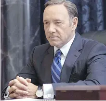  ?? NETFLIX ?? Kevin Spacey’s rule as Frank Underwood is over.