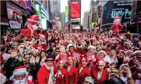 ?? Photograph: Steven Ferdman/Getty Images ?? At its best, SantaCon is a gathering of young people who donate money to charity while wearing costumes and getting drunk.