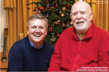  ?? Pantling Studio/Music For Dementia, SWNS ?? > Paul Harvey with Aled Jones during their musical collaborat­ion