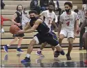  ?? PETE BANNAN — MEDIANEWS GROUP ?? At left, Downingtow­n West’s Ryan Dever (10) goes for a steal from Coatesvill­e’s Jeremiah Marshall in the third quarter. Above, West’s Dylan Blair grabs the ball in the third quarter.