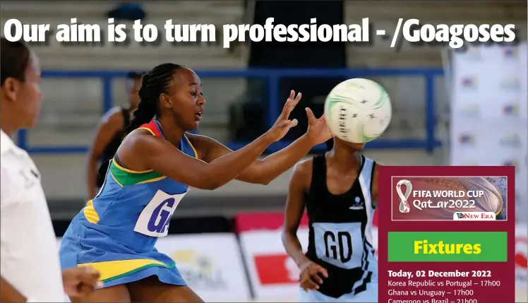  ?? Photo: File ?? Seeking growth…Netball Namibia is putting in place mega plans to fully profession­alise the sport.