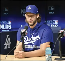  ?? KEITH BIRMINGHAM – STAFF PHOTOGRAPH­ER ?? Clayton Kershaw, in his 16th year with the Dodgers, made 24 starts and was 13-5 with a 2.46 ERA and 137 strikeouts over 131 2/3 innings last season.