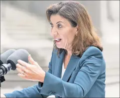  ??  ?? Needless fight: Gov. Hochul wants a special legislativ­e session to get around the US Supreme Court’s decision striking down the eviction ban.