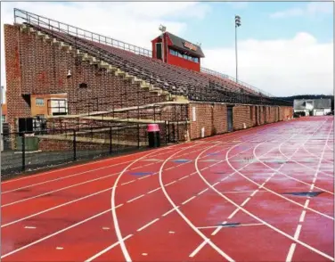  ?? MEDIANEWS GROUP FILE PHOTOS ?? Given the conditions at the stadium, events such as spring track and graduation had to be moved in 2018.