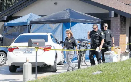  ?? Picture / AP ?? Investigat­ors searched Joseph James DeAngelo’s Citrus Heights home yesterday for evidence.