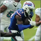  ?? STAR TRIBUNE ?? Bills wide receiver Stefon Diggs squirts through the Dolphins defense on Sept 20, 2020.