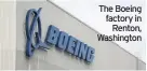  ??  ?? The Boeing factory in
Renton, Washington