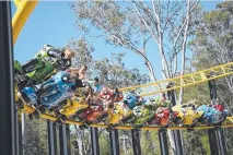  ??  ?? The Mick Doohan rollercoas­ter ride at Dreamworld.