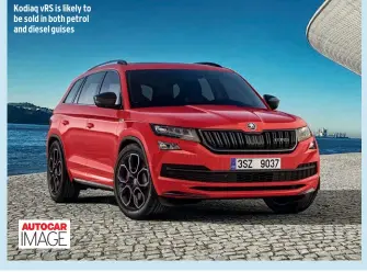  ??  ?? Kodiaq VRS is likely to be sold in both petrol and diesel guises