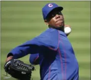  ?? CHARLES REX ARBOGAST — THE ASSOCIATED PRESS ?? Chicago Cubs reliever Aroldis Chapman works out before Tuesday’s game against the Chicago White Sox in Chicago.