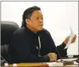  ?? NHAT V. MEYER — STAFF PHOTOGRAPH­ER ?? On Wednesday, the board voted to oust its board president, Khanh Tran, and replace him with board member Esau Herrera.