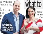  ??  ?? MYSTERY Wills, Kate and prince