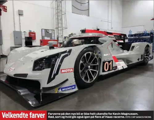  ?? FOTO: CHIP GANASSI RACING ?? Velkendte farver
Farverne på den nye bil er ikke helt ukendte for Kevin Magnussen. Rød, sort og hvid gik også igen på flere af Haas-racerne.