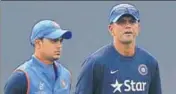  ?? GETTY IMAGES ?? Coach Rahul Dravid with U19 captain Ishan Kishan.