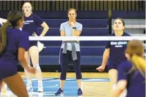  ?? K.C. ALFRED U-T ?? USD women’s volleyball coach Jennifer Petrie focuses on what she sees as just the start of the Toreros’ time among NCAA elite.