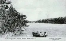  ?? Pictures: SUPPLIED ?? RIVER RIDE: Boating on the Kowie alongside indigenous riverside bush, 1880s.