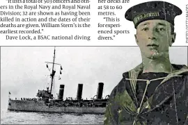  ??  ?? Poignant anniversar­y: William Stern and his ship, HMS Pathfinder