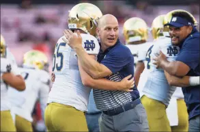 ?? Michael Caterina / Associated Press ?? Notre Dame defensive coordinato­r Clark Lea will become the next head coach at Vanderbilt. Before he takes over at his alma mater, he’ll help lead the Irish against Clemson in Saturday’s ACC championsh­ip game.