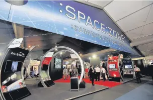  ?? CHRIS WHITEOAK.
AN144260 ?? Next generation: The space zone provided delegates with an opportunit­y to see where commercial flights are heading, with journeys to the edge of space already being planned.