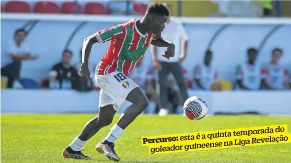  ?? ?? O guineense é o melhor marcador do plantel de sub-23 estrelista, com nove golos marcados em 22 jogos